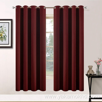 63 Inch Long Burgundy Red Curtains